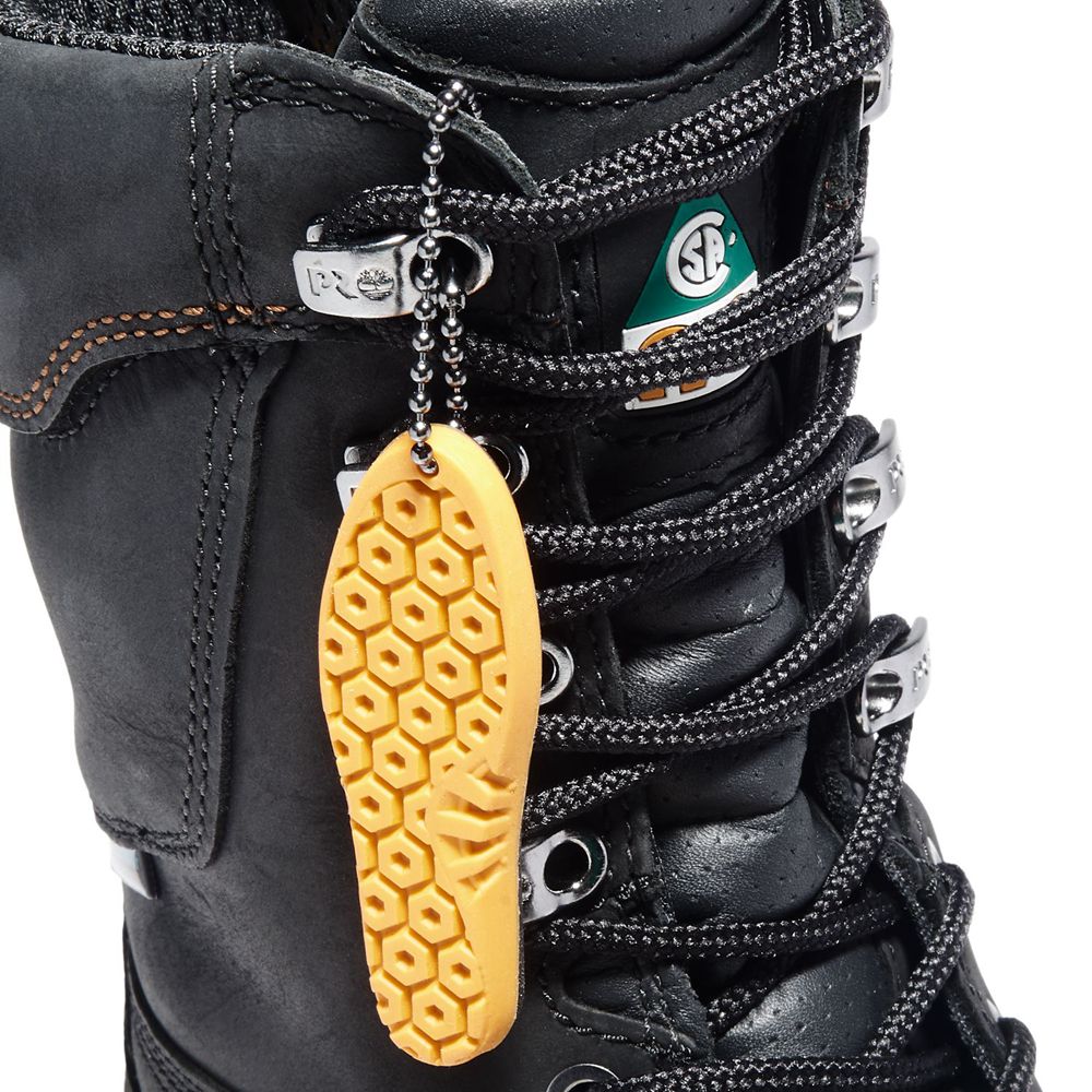 Bocanci Pro Timberland Barbati Negrii - Rip Saw 9\" Comp Toe Logger - Romania - MPSIAD381